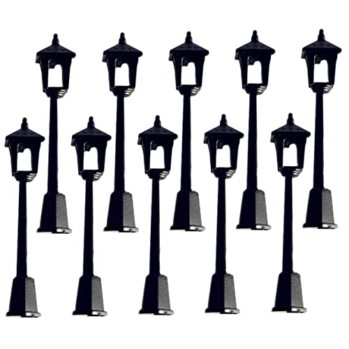 Milisten 10 Stück Straßenlaternen Modell Ornamente Solar Miniatur Straßenlaterne Kleines Miniatur Lampenmodell Straßenpfostenlichter Heimminiaturen Kleine Mini von Milisten