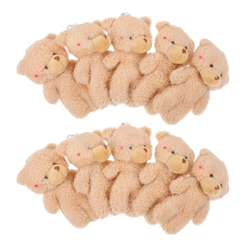 Milisten 10 Stück Teddybärenschlüsselkette Bärenverzierung Bären-plüschanhänger Plüschtaschenanhänger Mini-kuschelbär Kleiner Plüschbär Kleine Bären -Fleece Light Brown Milisten 10 Stück Teddybärenschlüsselkette Bärenverzierung Bären-plüschanhänger Plüschtaschenanhänger Mini-kuschelbär Kleiner Plüschbär Kleine Bären -Fleece Light Brown von Milisten