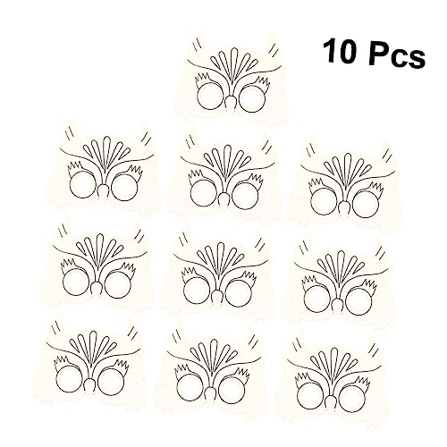 Milisten 10 Stück Teiliges DIY Malset Eulen Papiermasken zum Bemalen Kreatives Basteln für Fantasie und Malfertigkeit Sicheres Stabiles Material für Kindergeburtstage und Spielspaß von Milisten
