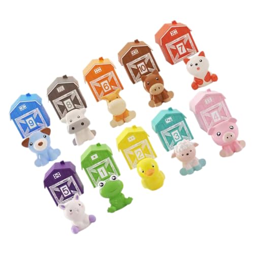 Milisten 10 Stück Teiliges Farm Tier Fingerpuppen Lernspielzeug für Geschichtenerzählen und Rollenspiele Kreative Aktivitäten und Spielspaß von Milisten