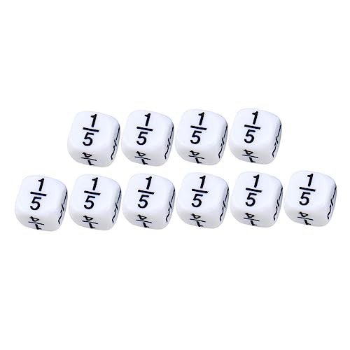 Milisten 10 Stück Teiliges Fractional Dice Bildungswürfel für Mathematik für Unterricht Fördert Spielerisches Lernen und Interesse an Zahlen von Milisten