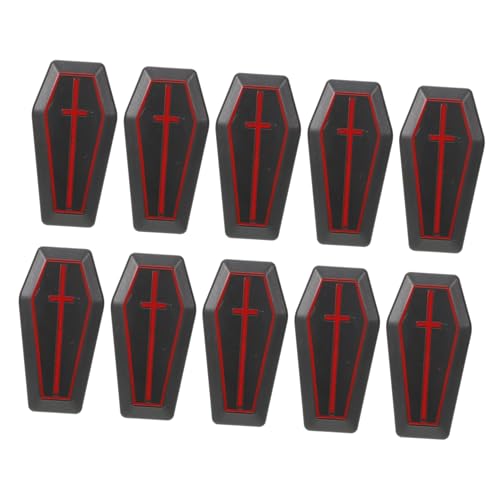 Milisten 10 Stück Teiliges Halloween Mini Sarg aus Stabilem Kunststoff Realistische Miniatur Sargbox mit Deckel Dekorativ und Vielseitig als Partydekoration und Süßigkeitenbox für Horror von Milisten