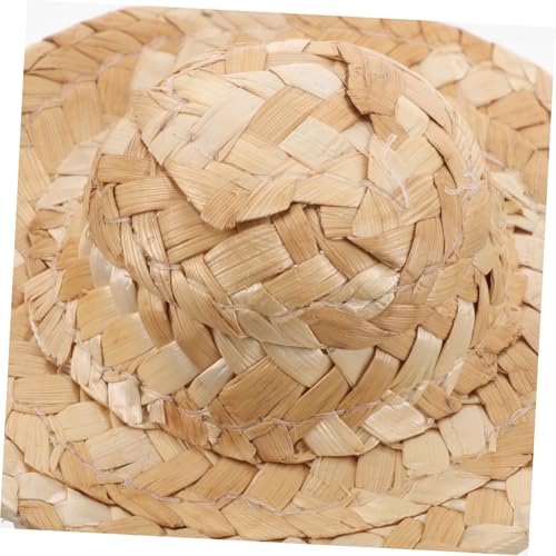 Milisten 10 Stück Teiliges Handgefertigte Mini Strohhüte aus Bambus Kleine Atmungsaktive Sombreros für Puppenhaus-deko Langlebig und Kunstvoll für DIY Bastelprojekte und Puppenaccessoires von Milisten