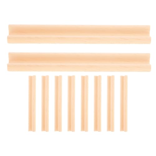 Milisten 10 Stück Teiliges Holz Domino Halter für Buchstaben Multifunktionale Domino Racks DIY Zubehör für Brettspiele und Alphabet Lernen von Milisten