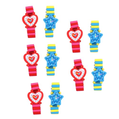 Milisten 10 Stück Teiliges Holzspielzeug Uhr Armbanduhr Lernspielzeug Cartoon Design Umweltfreundlich für Jungen Mädchen Milisten 10 Stück Teiliges Holzspielzeug Uhr Armbanduhr Lernspielzeug Cartoon Design Umweltfreundlich für Jungen Mädchen von Milisten