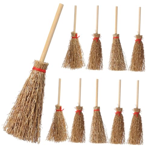 Milisten 10stücke Mini-Besen Halloween Dekoration Hexen Kostüm Anhänger Spielzeug Mit Rotem Seil Für Party Zubehör Kleine Aus Hochwertigem Material Milisten 10stücke Mini-Besen Halloween Dekoration Hexen Kostüm Anhänger Spielzeug Mit Rotem Seil Für Party Zubehör Kleine Aus Hochwertigem Material von Milisten