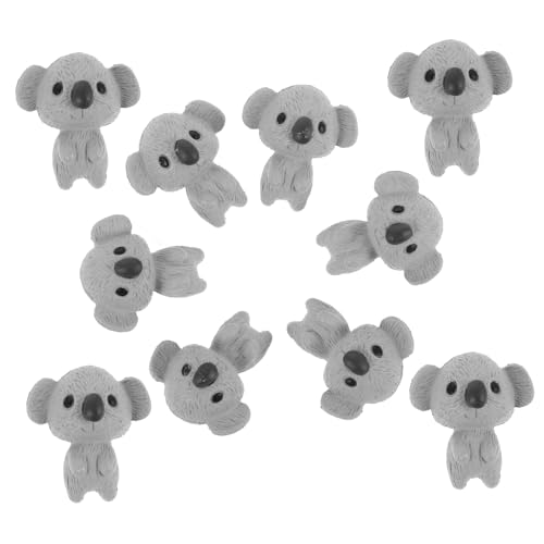 Milisten 10 Stück Teiliges Mini Koala Schlüsselanhänger Realistische Kleine Resin Koala Figuren Detailgetreue Miniatur Tiere für DIY Deko Mikro Landschaft Garten Tragbare Kreative Anhänger von Milisten