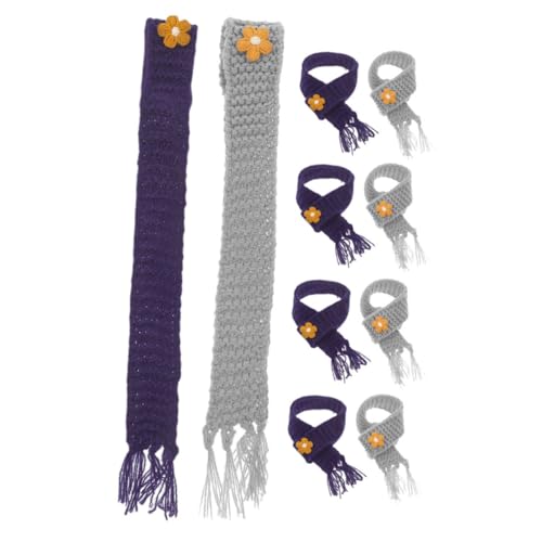 Milisten 10 Stück Teiliges Mini Strickschals für Puppen Verstellbare Weiches Langlebiges Material Glatte Oberfläche Vielseitiges Puppenzubehör für Partydekoration und Kostüme Farbmix Blau von Milisten