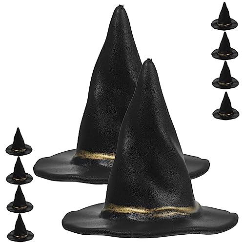 Milisten 10 Stück Teiliges Miniatur Hexenhüte für Puppenhäuser Süße Halloween Dekoration für Bastelprojekte und DIY Langlebig und Charmant Milisten 10 Stück Teiliges Miniatur Hexenhüte für Puppenhäuser Süße Halloween Dekoration für Bastelprojekte und DIY Langlebig und Charmant von Milisten