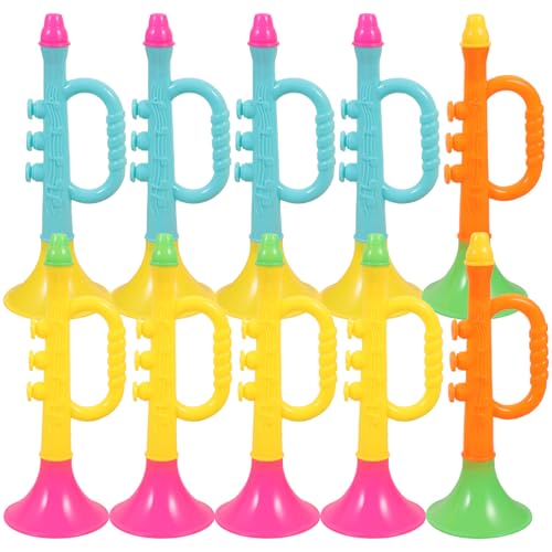 Milisten 10 Stück Teiliges Trompete Lustige Blasinstrumente Musikalischen Kreativität und Entwicklung Zufällige Farben Lernspielzeug für Kleinkinder Zufällige Farbe von Milisten