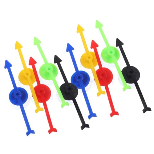 Milisten 10Stücke Saugnapf Pfeilspinner für Brettspiele Interaktive Spielzubehör für Partys Bildung Selbstgemacht 10cm von Milisten