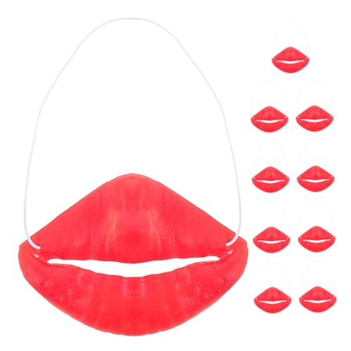 Milisten 10 Stück Tricky Toys Big Mouth Decor Halloween Fake Lips Wurstlippen Lustige Requisiten Halloween Mund Requisiten Wurstmund Für Cosplay Fake Lips Mund Requisiten von Milisten