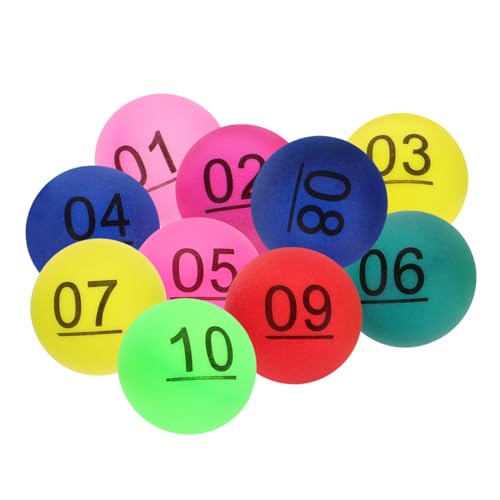 Milisten 10 Stück Zahlenball Spiel für Bunte Tombolakugeln Zeichnung Bingo-Zahlenkugeln Kugelstützen aus Kunststoff Lotteriekugeln zur Unterhaltung lustige Lottokugeln pp Milisten 10 Stück Zahlenball Spiel für Bunte Tombolakugeln Zeichnung Bingo-Zahlenkugeln Kugelstützen aus Kunststoff Lotteriekugeln zur Unterhaltung lustige Lottokugeln pp von Milisten