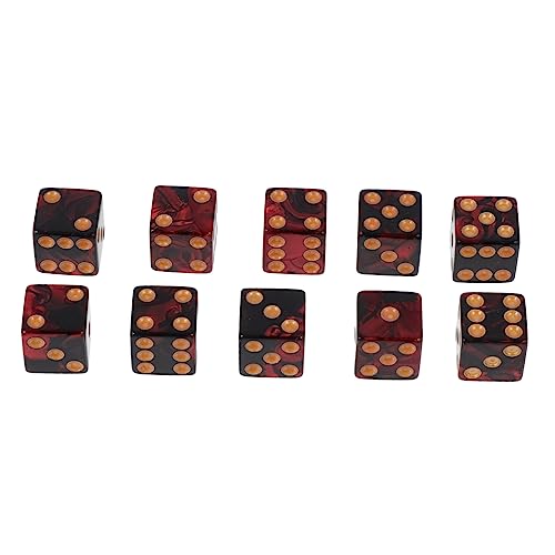 Milisten 10 Stück Zweifarbige Sechsseitige Anzug Löschbare Große Brettspiele Spielwürfel Bunte Acryl Rot Milisten 10 Stück Zweifarbige Sechsseitige Anzug Löschbare Große Brettspiele Spielwürfel Bunte Acryl Rot von Milisten