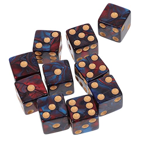 Milisten 10 Stück Zweifarbige Würfel Massenwürfel Pub -Spiel Brettspiele Würfel Standard-spielwürfel Bunte Würfel Blau Acryl Milisten 10 Stück Zweifarbige Würfel Massenwürfel Pub -Spiel Brettspiele Würfel Standard-spielwürfel Bunte Würfel Blau Acryl von Milisten