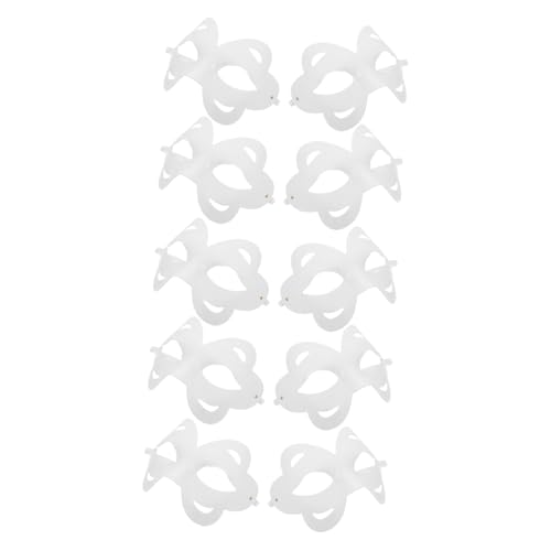Milisten 10 Stück handbemalte Maske DIY Prom Maske Halbmaskenform DIY unbemalte Maskerademaske Dekorieren Sie Ihre eigenen Masken Halloween Kostümmaske Zellstoff Weiß von Milisten
