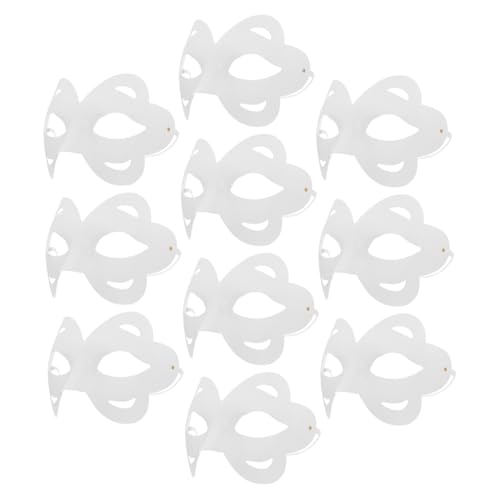 Milisten 10 Stück handbemalte Maske Halloween-Masken- Machen Sie Ihre eigenen Tiermasken Tiermasken-Handwerk DIY Tier unbemalte Bastelmaske Farbe maske Zellstoff Weiß von Milisten