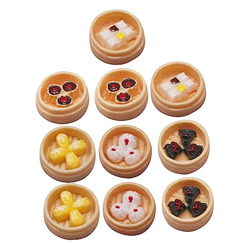 Milisten 10 Stück puppenhauszubehör Simulation Lebensmittel Simulations-Dessert-Requisiten Miniatur -Lebensmittelmodelle winzig Mini-Basteldekore Miniatur-Spiel-Essen-Dekorationen Harz von Milisten
