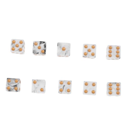 Milisten 10 Stück Acryl Würfel für Spiel und Unterhaltung – 16mm Spielwürfel für Partys Mathespiele und Familienunterhaltung von Milisten