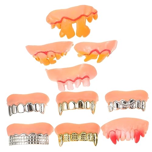 Milisten 10 Teiliges Lustige Fake Teeth aus Bequeme Halloween Vampirzähne für Männer und Erwachsene Vielseitige Party Accessoires für Karneval Cosplay und Mottopartys Milisten 10 Teiliges Lustige Fake Teeth aus Bequeme Halloween Vampirzähne für Männer und Erwachsene Vielseitige Party Accessoires für Karneval Cosplay und Mottopartys von Milisten