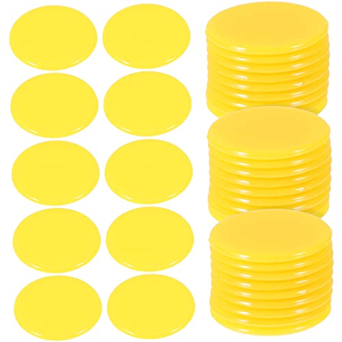 Milisten 100 Stück Bingo Zähler Chips Translucente Spielmarker für Brettspiele Mathe Unterricht Glücksspiele Robuste Farbige Zählchips ohne Grate für Erwachsene von Milisten