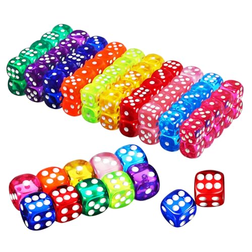 Milisten 100 Stück Bunte Acrylwürfel Spielwürfel Farben für Brettspiele Partyspiele und Unterrichtszwecke Sicher und Langlebig Milisten 100 Stück Bunte Acrylwürfel Spielwürfel Farben für Brettspiele Partyspiele und Unterrichtszwecke Sicher und Langlebig von Milisten