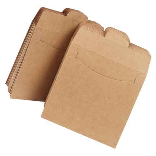 Milisten 100 Stück Disc-Tasche DVD-hüllen Aus Pappe Cd-papierhüllen Party Bevorzugt Taschen Legale Umschläge Papieraufbewahrungsumschlag Leere Cd-hülle Großen Umschlag Kraftpapier Hellbraun von Milisten