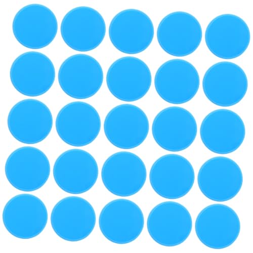 Milisten 100 Stück Lehr Belohnungsmünzen Spielzähler Scheibe Kindergarten Lernspiele Lernchips Spielezähler Zählen Vorschule Klein Nummeriert Blanko Pokerchip Blau von Milisten