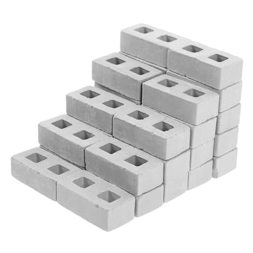 Milisten 100 Stück Maßstab Realistische Miniatur Ziegelsteine für Puppenhaus Architektur Modellbau DIY Landschaftsgestaltung Zubehör von Milisten