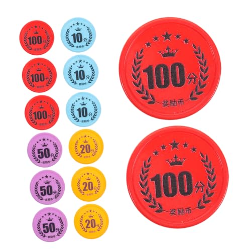 Milisten 100 Stück Mathe-lehrmittel Für Spielmünzen Bingochips Für Bingospiele Chips Mathe Belohnungsmarken Bingo -Marker Kleine Pokerchip Aus Kunststoff Jetons Plastik von Milisten