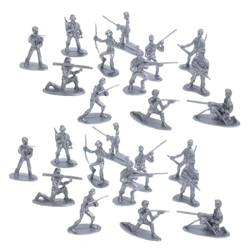 Milisten 100 Stück Militärmodellspielzeug Sandkasten-miniaturen Kleine Soldatenmodelle Sandtisch Soldat Miniatur-soldatenfiguren Miniatursoldatenmodelle Plastik Silver von Milisten