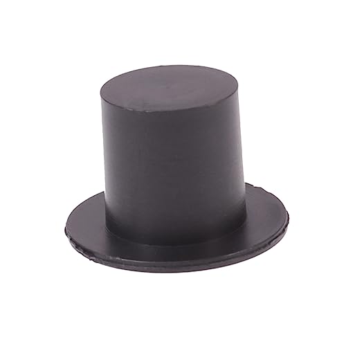 Milisten 100 Stück Mini Clown Hüte Schwarz Kunststoff DIY Bastelmaterial Weihnachtsdeko Mini Hüte für Puppen Handwerk Party Zubehör von Milisten
