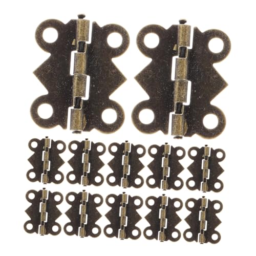 Milisten 100 Stück Mini Doll House -Hardware Miniatur Scharniere klein für Mini-Puppen Mini-Möbel-Scharnier zum Selbermachen Mikroszenenscharnier Legierung Dark Brown von Milisten