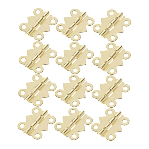 Milisten 100 Stück Mini Doll House -Hardware realistisch Miniaturscharniere Puppe Miniaturmodellscharnier Mini-Möbel-Scharnier zum Selbermachen Legierung Golden von Milisten