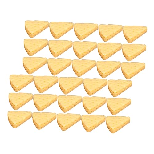 Milisten 100 Stück Mini-Harz-Käse Mini-Küchenkäse mach es mini Minis Miniatur-Käsemodell hühner spielsachen für Mini-Käse-Dekorationen Mini- -Requisiten Plastik Yellow von Milisten