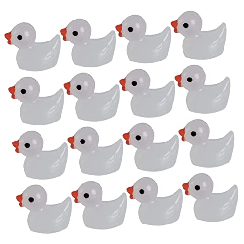 Milisten 100 Stück Mini Leuchtende Enten Figuren Kleine Resin Tierfiguren für Micro Landschaft Nachtlicht Dekoration Transparent als Szene Zubehör von Milisten