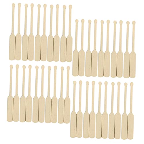 Milisten 100 Stück Miniatur Paddel Strand Mikrolandschaft Deko DIY Materialien aus Hochwertigem Holz für Miniaturprojekte und Strand Themen Dekorationen von Milisten