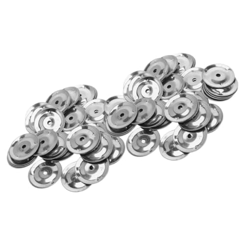Milisten 100 Stück Percussion-Ching-Ringe Trommel Teile Schlagzeug Teile Schlagzeugteile Cymbal Ersatzteile Einzelring-Tamburine Drum-Crash-Becken Percussion-Ring rostfreier Stahl Silver von Milisten