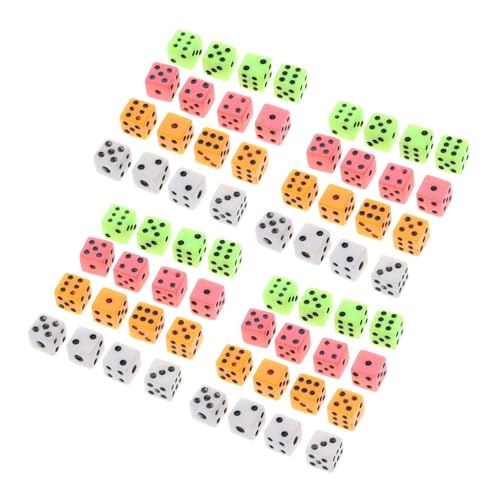 Milisten 100 Stück Set Farbige Würfel Mini Würfel Winzige Würfel Taschenwürfel Kleine Würfel Bunte Würfel Miniaturwürfel Acryl von Milisten