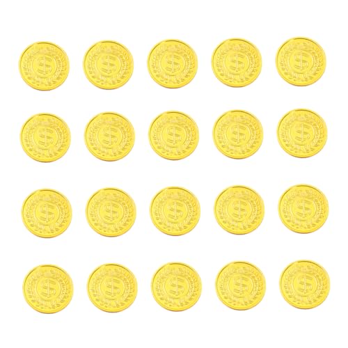 Milisten 100 Stück Simulierte Goldmünzen Für Schatz Währung Piraten-goldmünzen Golden von Milisten