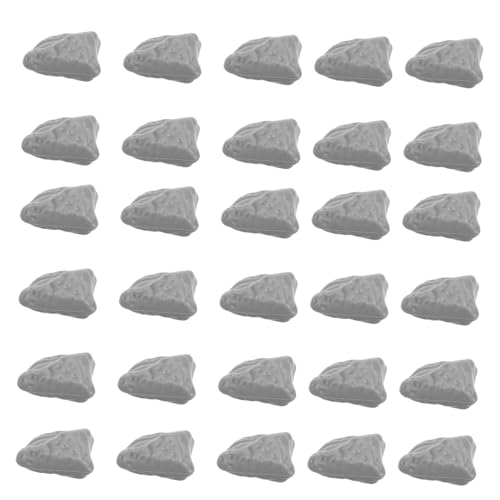 Milisten 100 Stück Simuliertes Steinmodell Deko Miniatur-basisgelände Felsen Drachenfels Sandkasten-miniaturen Steinstatue Dioramenbedarf Miniatur-basismaterial Steinskulptur Plastik Grey von Milisten