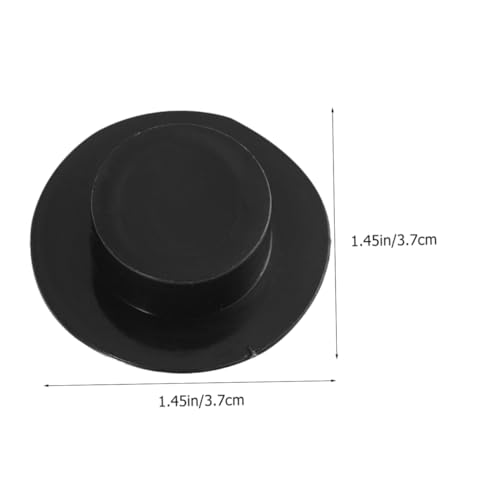 Milisten 100 Stück Teiliges Mini Kunststoff Clown Hüte Schwarz Kleine Puppenhüte für DIY Bastelprojekte Haarschmuck Puppendekoration Leichte Langlebige Weihnachtsdeko von Milisten