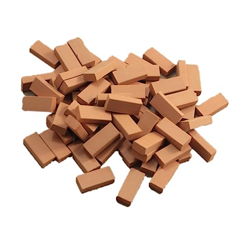 Milisten 100 Stück Teiliges Miniatur Ziegelsteine Kleine Klinkersteine für Sandtisch Modellbau Wiederverwendbare DIY Bausteine mit Glatter Oberfläche für Miniatur Landschaft und Milisten 100 Stück Teiliges Miniatur Ziegelsteine Kleine Klinkersteine für Sandtisch Modellbau Wiederverwendbare DIY Bausteine mit Glatter Oberfläche für Miniatur Landschaft und von Milisten
