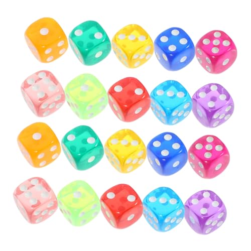 Milisten 100 Stück Würfel-layouts Große Würfel Party Einseitig Tisch Weiß Würfelspiel Jumbo Mehrseitig Spielwürfel Requisiten Würfel Für Spiel Spiel-Requisiten Würfeln Acryl von Milisten