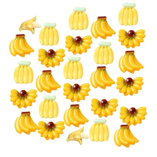 Milisten Künstliche Banane 100 Stücke Realistische Simulationsfrüchte für Fotografie Dekoration und Party Lebensechte Obstattrappe für Kreatives Wohndesign von Milisten