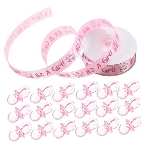 Milisten 100Stücke Mini Babyschnuller Transparente für Babyparty zur Dekorative Tischstreuer mit Pinkem Band Deko für Feiern und Anlässe Milisten 100Stücke Mini Babyschnuller Transparente für Babyparty zur Dekorative Tischstreuer mit Pinkem Band Deko für Feiern und Anlässe von Milisten