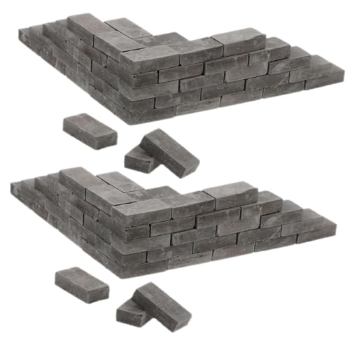 Milisten 100Stücke Miniaturziegel Mikrolandschaftsziegel für DIY Projekte zum BAU von Mini Häusern und Sandtisch Architektur Realistische Simulationsziegel für Kreative von Milisten