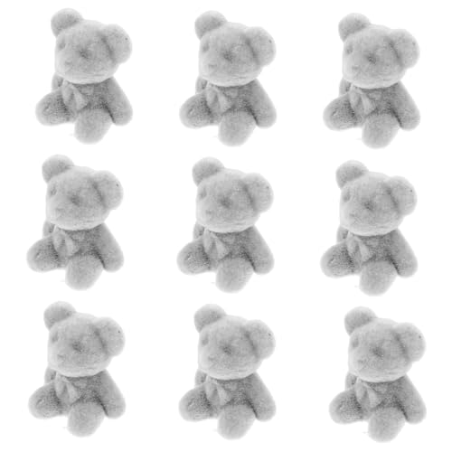 Milisten 10Stücke Bärenfiguren Aus Flockmaterial Niedliche Dekoration Für Hochzeiten Partys Und DIY Projekte Kompakte Tierornamente Für Garten Und Zuhause von Milisten