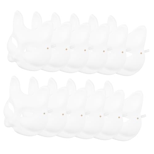 Milisten 10Stücke DIY Fuchsmaske Unbemalt Handgefertigte Papiermaske für Halloween Karneval Cosplay und Kindergeburtstage für Kreative Verkleidungen und Milisten 10Stücke DIY Fuchsmaske Unbemalt Handgefertigte Papiermaske für Halloween Karneval Cosplay und Kindergeburtstage für Kreative Verkleidungen und von Milisten