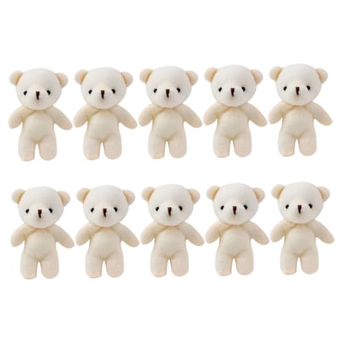 Milisten 10Stücke Mini Bärenpuppen Weiche Figuren Für DIY Projekte Dekoration Und Geschenkideen Für Besondere Anlässe Aus Hochwertigem Komfortablem Material von Milisten